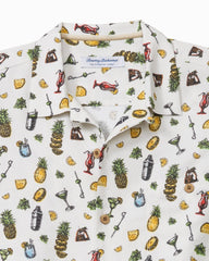 Big &amp; Tall Coastal Ease Shake &amp; Sip IslandZone Camp Shirt - Light Sanddollar