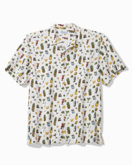 Big &amp; Tall Coastal Ease Shake &amp; Sip IslandZone Camp Shirt - Light Sanddollar