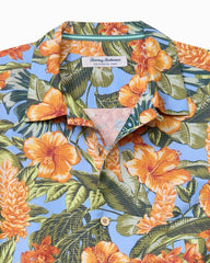 Big &amp; Tall Coastal Ease Golden Gardens IslandZone Camp Shirt - Dark Spa