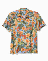Big &amp; Tall Coastal Ease Golden Gardens IslandZone Camp Shirt - Dark Spa
