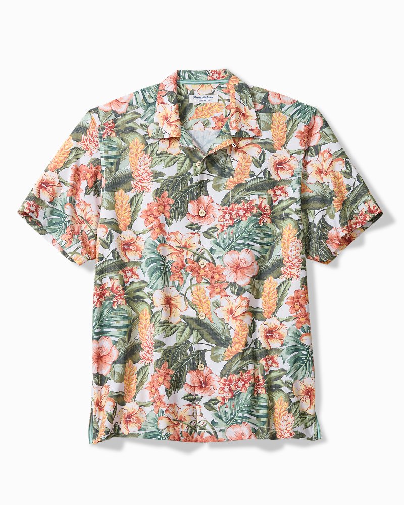 Big &amp; Tall Coastal Ease Golden Gardens IslandZone Camp Shirt - Parisian
