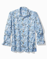 Big &amp; Tall Tidal Echoes Linen Long-Sleeve Shirt - Clear Sky Blue