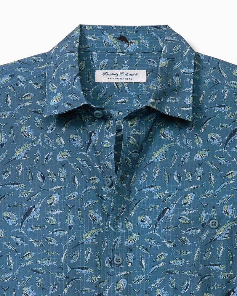 Big &amp; Tall Bahama Coast Night Schooled IslandZone Shirt - Kingfish