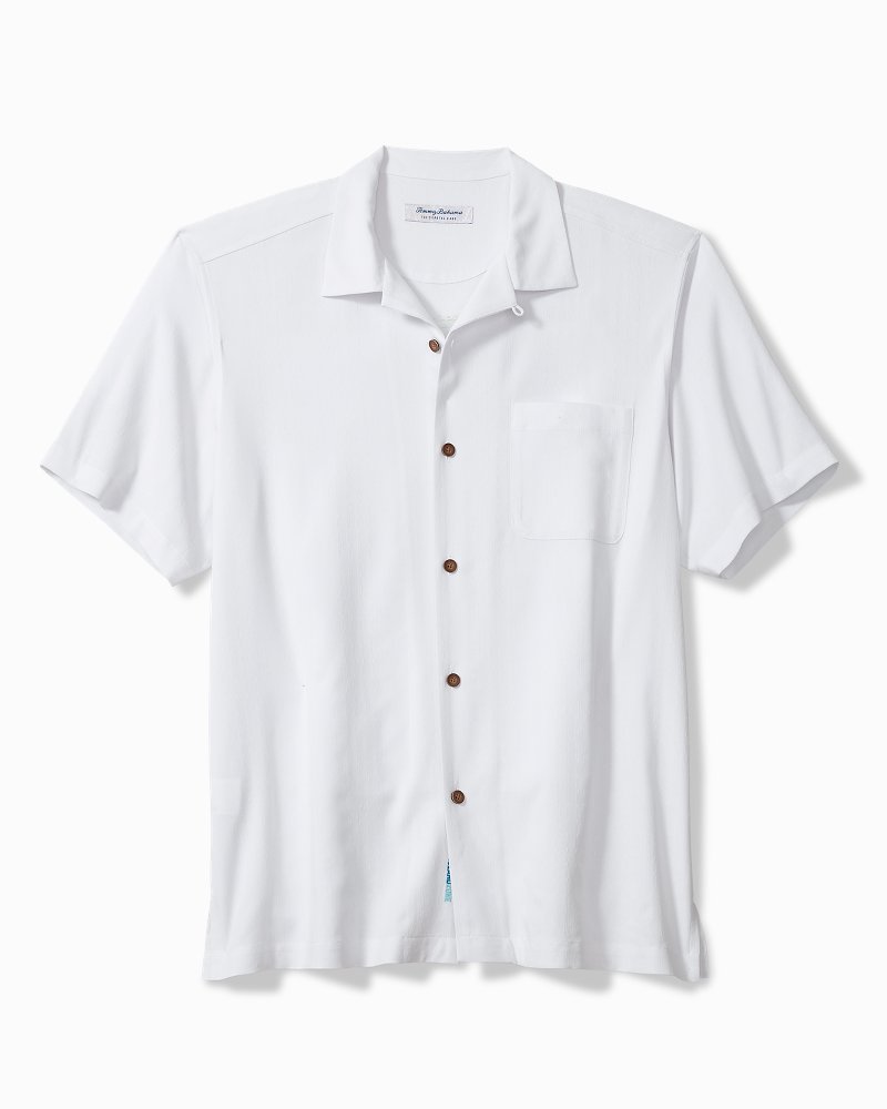 Big &amp; Tall Coastal Ease Designated Driver IslandZone Camp Shirt - White