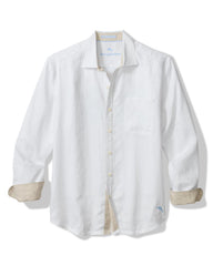Big &amp; Tall The Marlin Bar Breezer Linen Long-Sleeve Shirt - Blue Stream