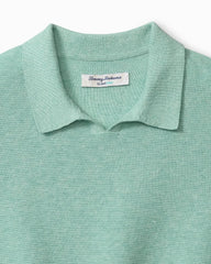 Big &amp; Tall Capri Cove IslandZone® Sweater Polo - Aquifer Heather