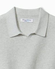 Big &amp; Tall Capri Cove IslandZone® Sweater Polo - Heather Grey