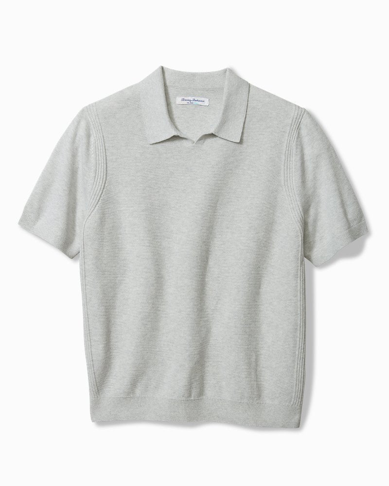 Big &amp; Tall Capri Cove IslandZone® Sweater Polo - Heather Grey