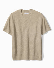 Big &amp; Tall Salthill Pocket Cotton-Blend Crew Sweater - Oatmeal Heather