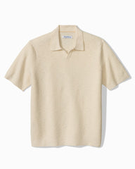 Big &amp; Tall San Clemente Cotton-Blend Sweater Polo - Ivory Cream