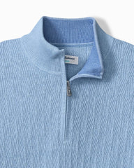 Big &amp; Tall Coolside Madeira IslandZone Half-Zip - Chambray Blue Heather