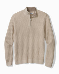 Big &amp; Tall Coolside Madeira IslandZone Half-Zip - Moonstone Heather