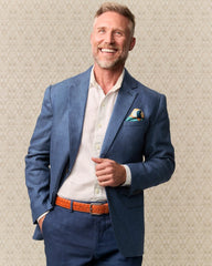 Big &amp; Tall Latigo Beach Linen-Blend Blazer - Navy