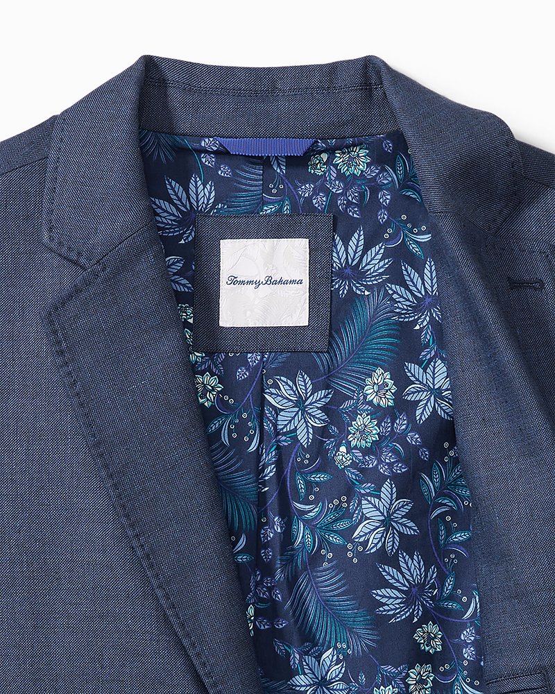 Big &amp; Tall Latigo Beach Linen-Blend Blazer - Navy