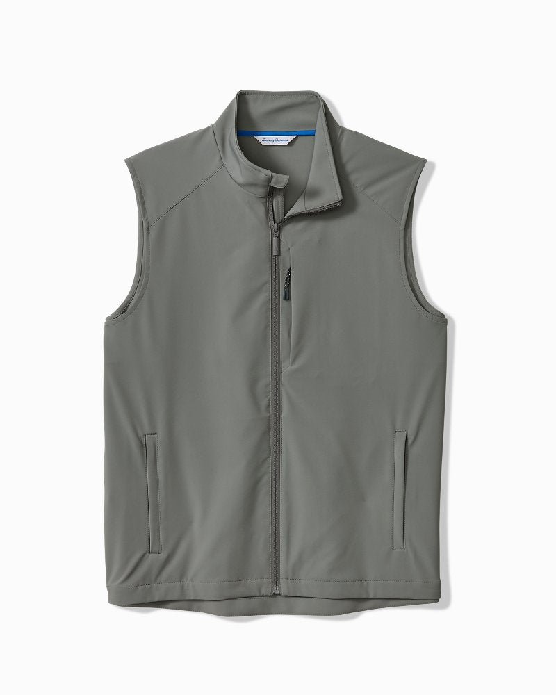 Big &amp; Tall Island Clubhouse Pro Full-Zip Performance Vest - Spa Stone
