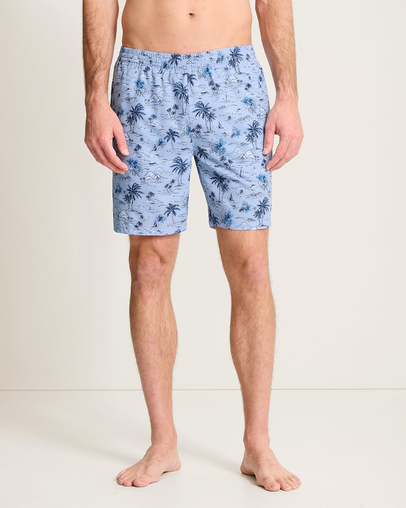 Big &amp; Tall Huntington Beach Views E-Waist Hybrid Shorts - Evertide