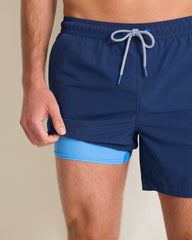 Big &amp; Tall Naples Valley Swim Trunks - Island Navy