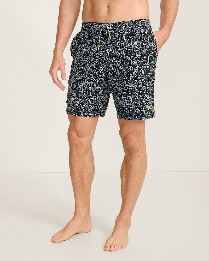 Big &amp; Tall Baja Party Mixer Boardshorts - Black