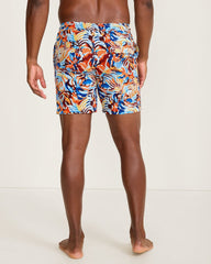 Big &amp; Tall Naples Royal Palms Swim Trunks - Aqua Mist