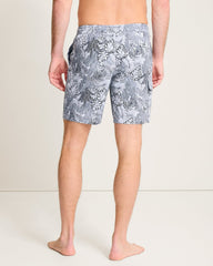 Big &amp; Tall Baja Fronds Vines Boardshorts - Black