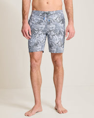 Big &amp; Tall Baja Fronds Vines Boardshorts - Black