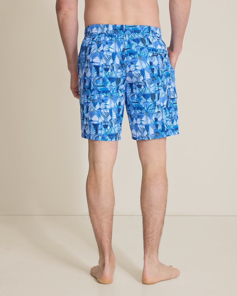 Big &amp; Tall Baja Fizz &amp; Fronds Boardshorts - Grape Pools
