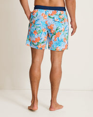 Big &amp; Tall Naples Goa Tropical Swim Trunks - White
