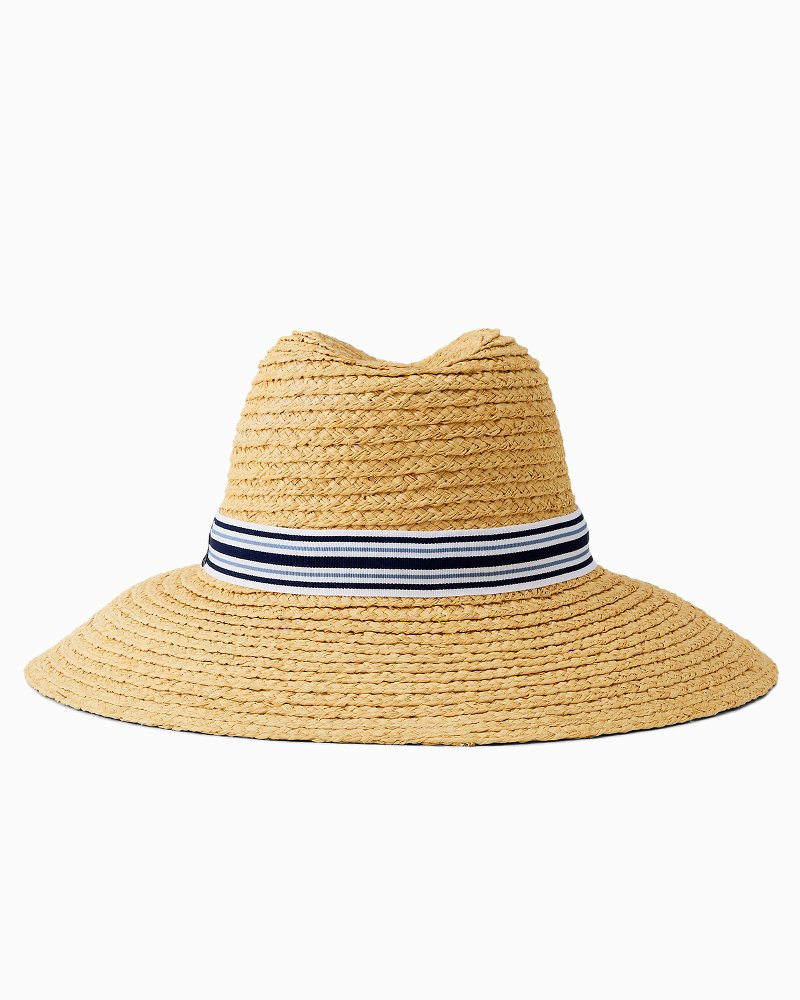 Medium Wide-Brim Hampton Raffia Hat - Natural