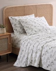 Vintage Map 4-Piece Queen Sheet Set - Brown