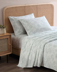 Pen and Ink 4-Piece Queen Sheet Set - Spring Green