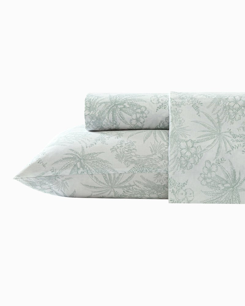 Pen and Ink 4-Piece Queen Sheet Set - Spring Green