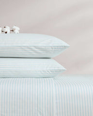 Cool Beach Stripe 4-Piece King Sheet Set - Stripe Blue