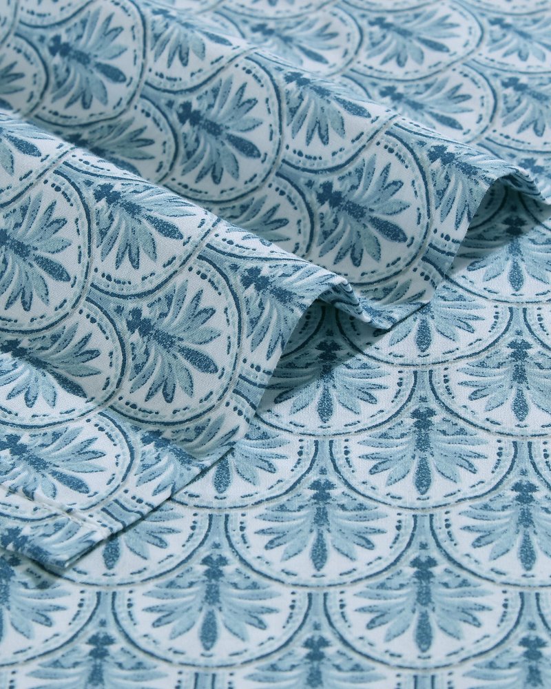 Coastal Batik Blue 4-Piece King Sheet Set - Blue