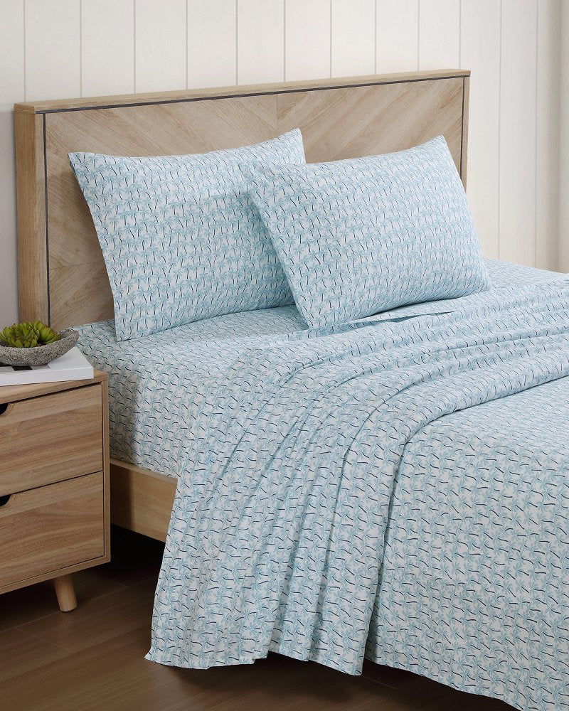 Palmtastic 4-Piece Queen Sheet Set - Blue