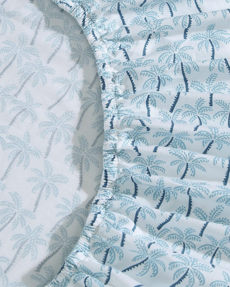 Palmtastic 4-Piece Queen Sheet Set - Blue