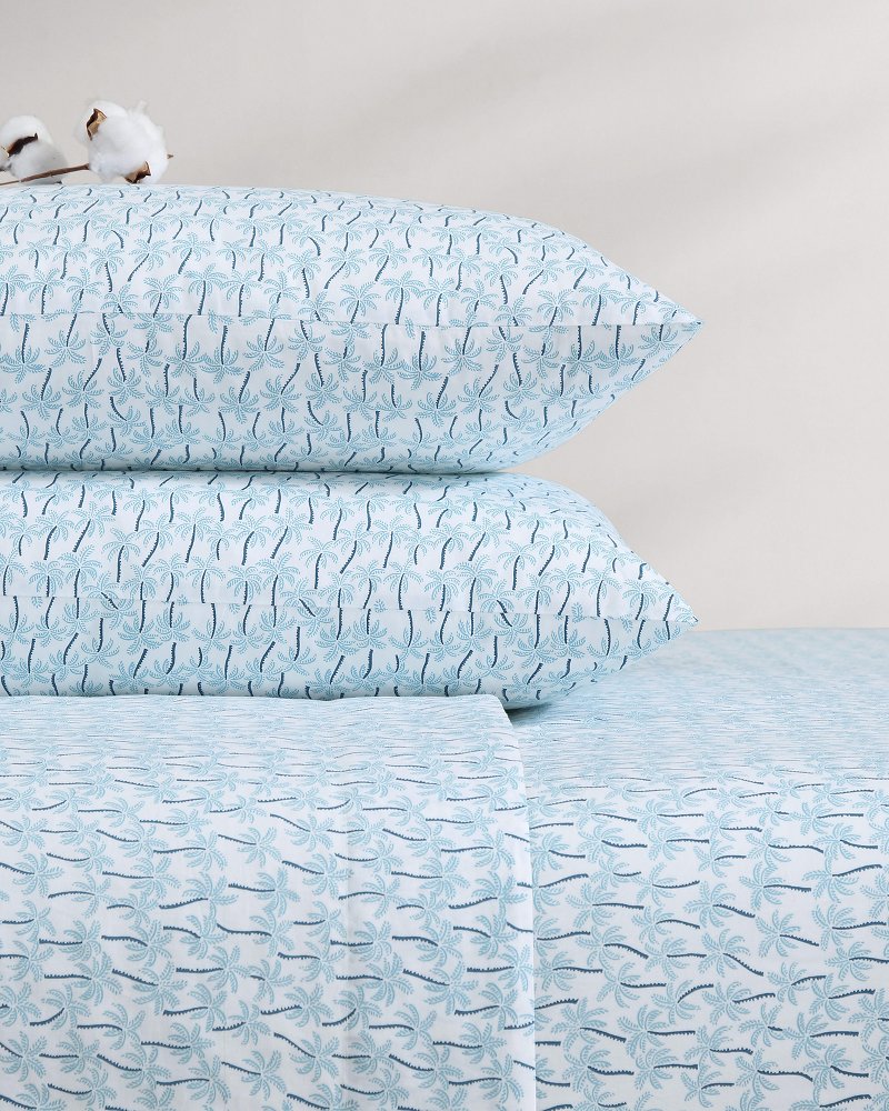 Palmtastic 4-Piece Queen Sheet Set - Blue