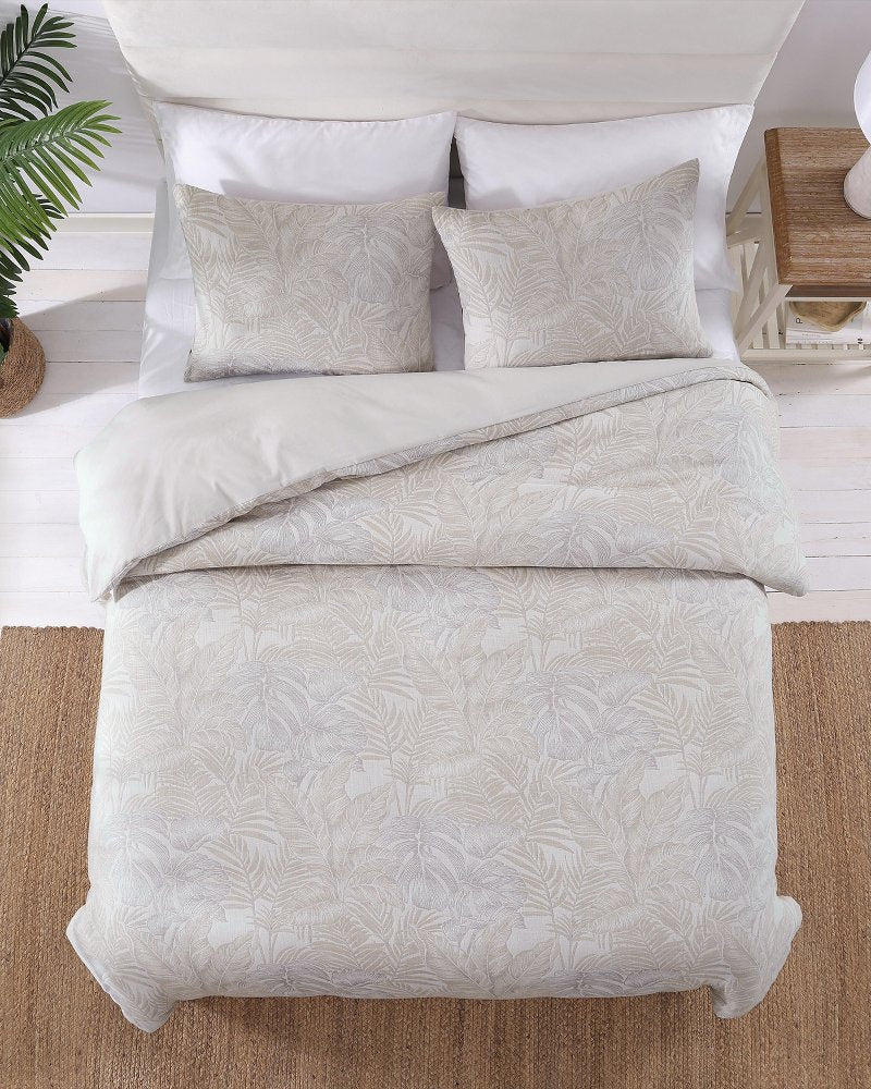 Island Estate Jungle Palms Reversible 3-Piece Full/Queen Comforter Set - Beige