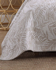 Palmday Reversible 3-Piece Full/Queen Quilt Set - Brown