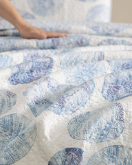 Ocean Isle 3-Piece Full/Queen Quilt Set - Blue