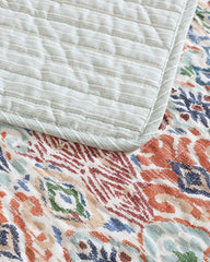 Ikat Tropics Reversible 3-Piece Full/Queen Quilt Set - Multicolor