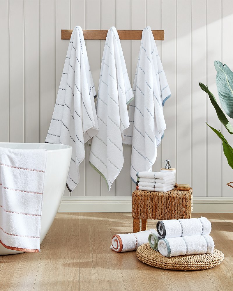 Ridley Blue 3-Piece Bath Towel Set - Steel Blue