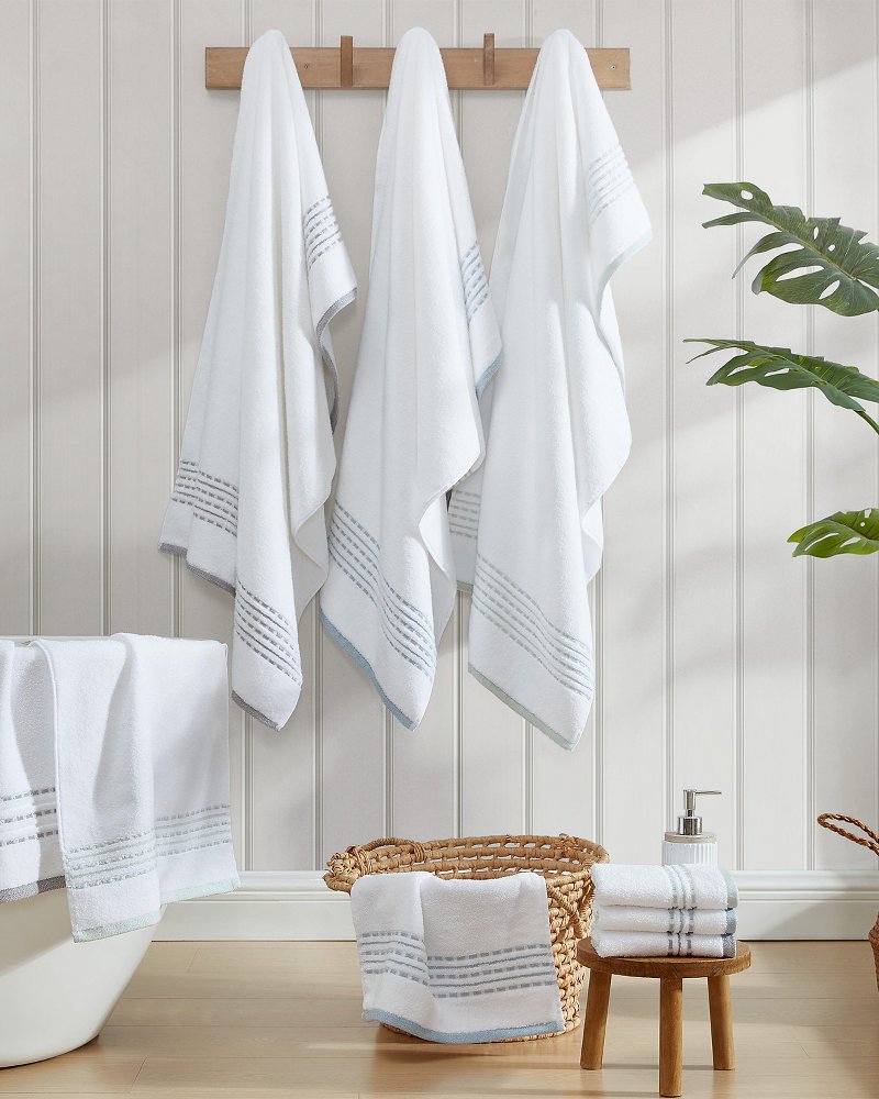 Cliff Side Grey 3-Piece Bath Towel Set - Grey