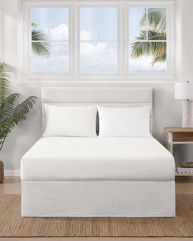 Island Estate King Bed Skirt - White
