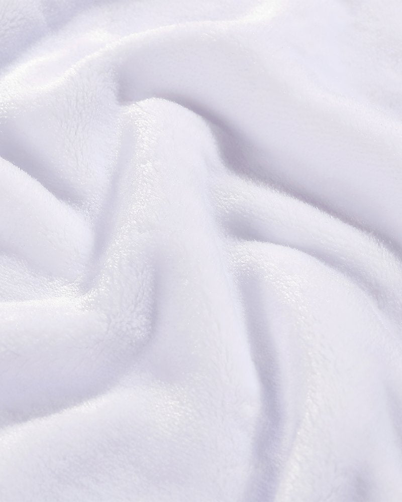 Solid Full/Queen Fleece Blanket - White