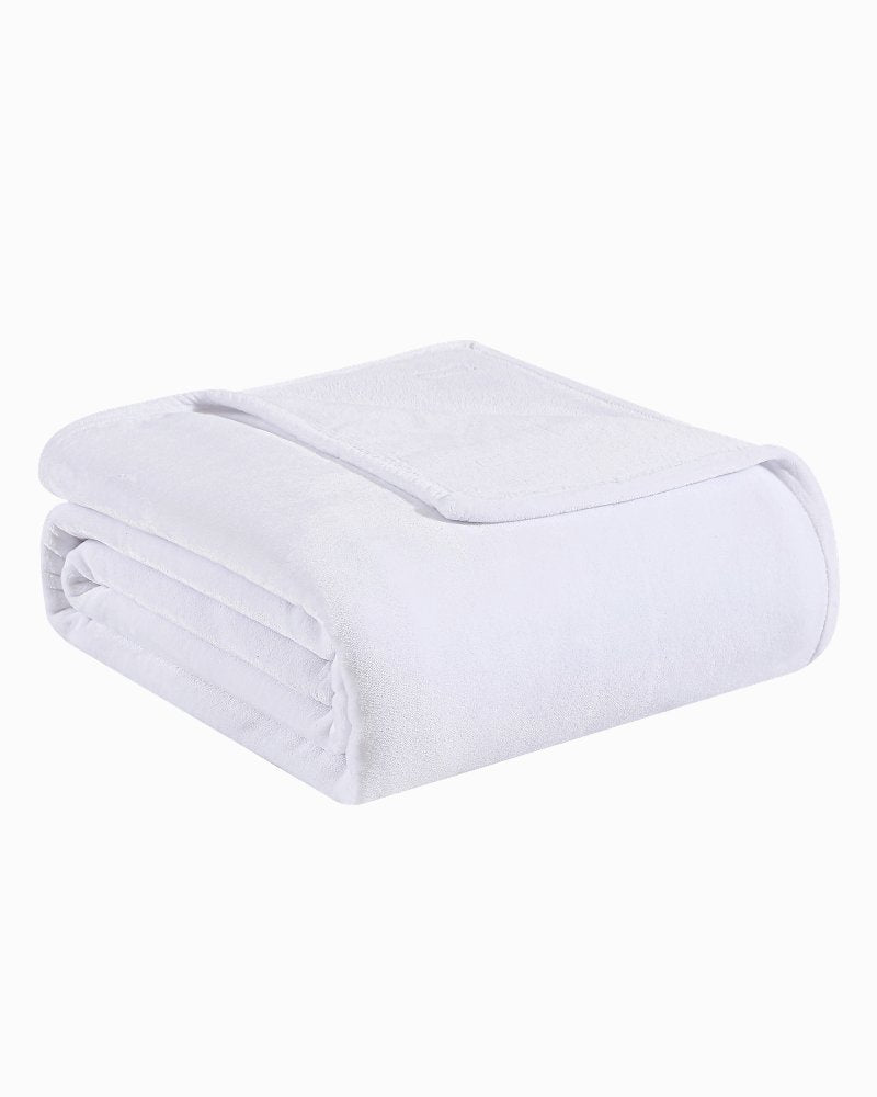 Solid Full/Queen Fleece Blanket - White