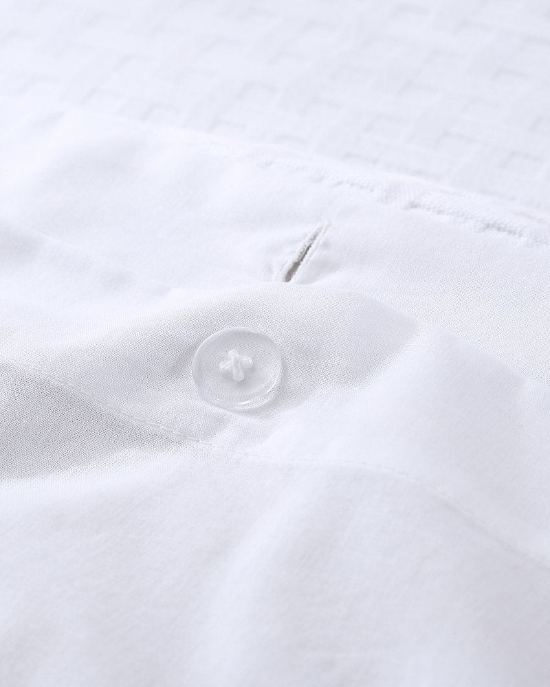 Basketweave 3-Piece Queen Duvet Cover Set - White
