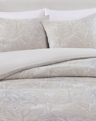 Island Estate Jungle Palms Reversible 3-Piece King Duvet Cover Set - Beige