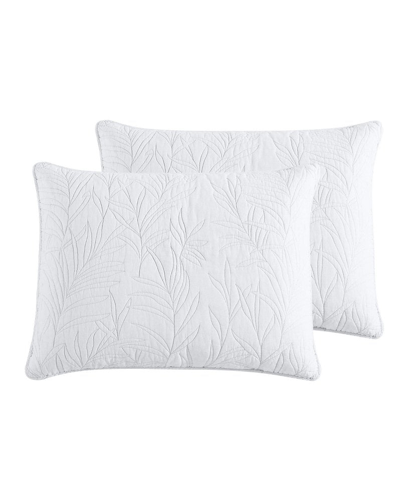 Solid Costa Sera Full/Queen Quilt - White
