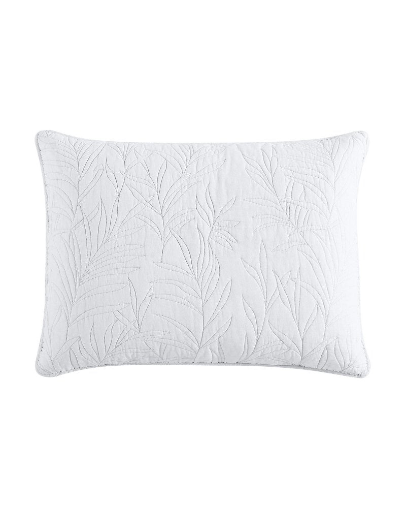 Solid Costa Sera Full/Queen Quilt - White