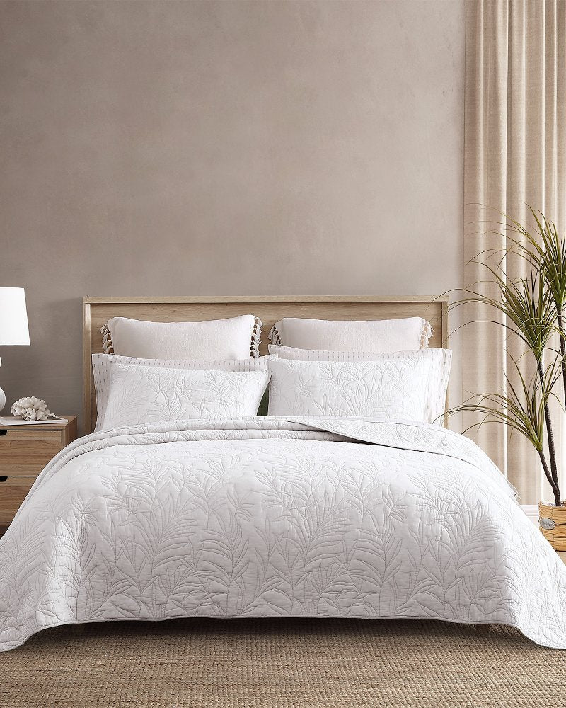 Solid Costa Sera 2-Piece King Quilted Sham Set - White